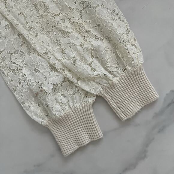 Cami NYC Beth Cardigan Merino Wool Knit In Ceramic size S Feminine Romantic Chic - Picture 9 of 12